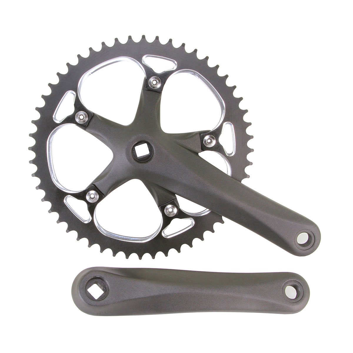 Alloy 540 Track Crankset 52T x 175mm Matt Black.